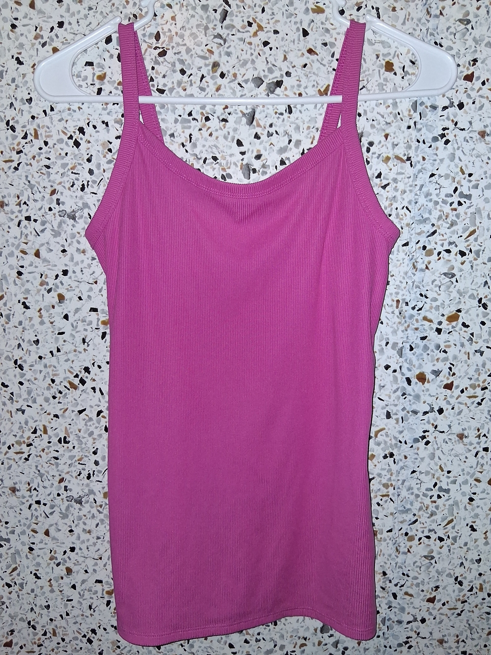 No Boundaries Hot Pink Ribbed Camisole Tank